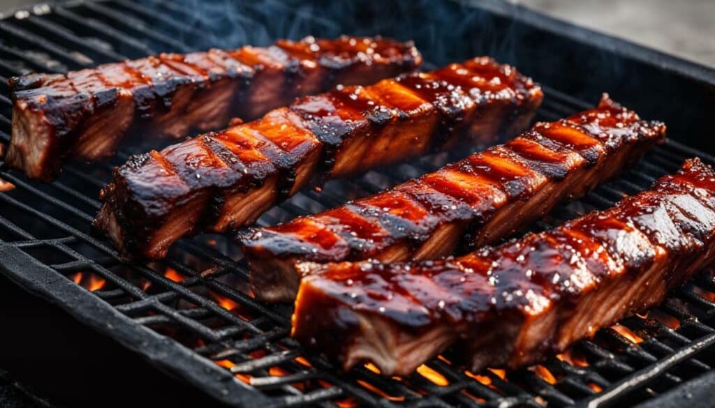 Grilled Pork Ribs with Gochujang Barbecue Sauce