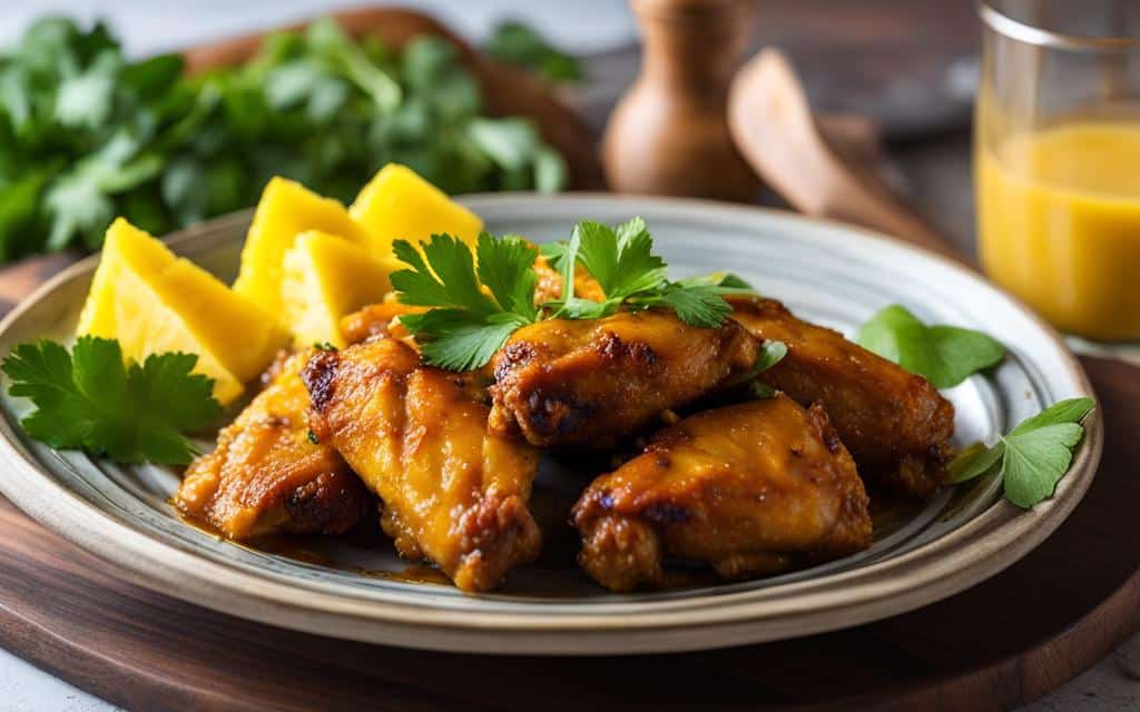 Curry Pineapple Chicken Wings