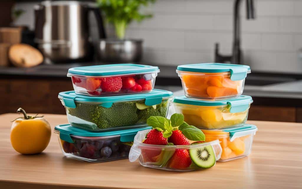 reusable food wraps and glass containers